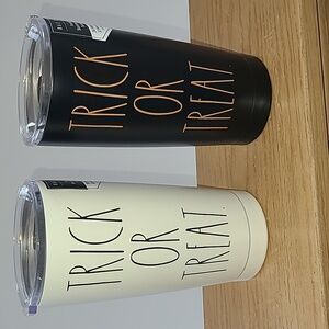 Rae Dunn Halloween Themed Travel Hot/Cold Mugs